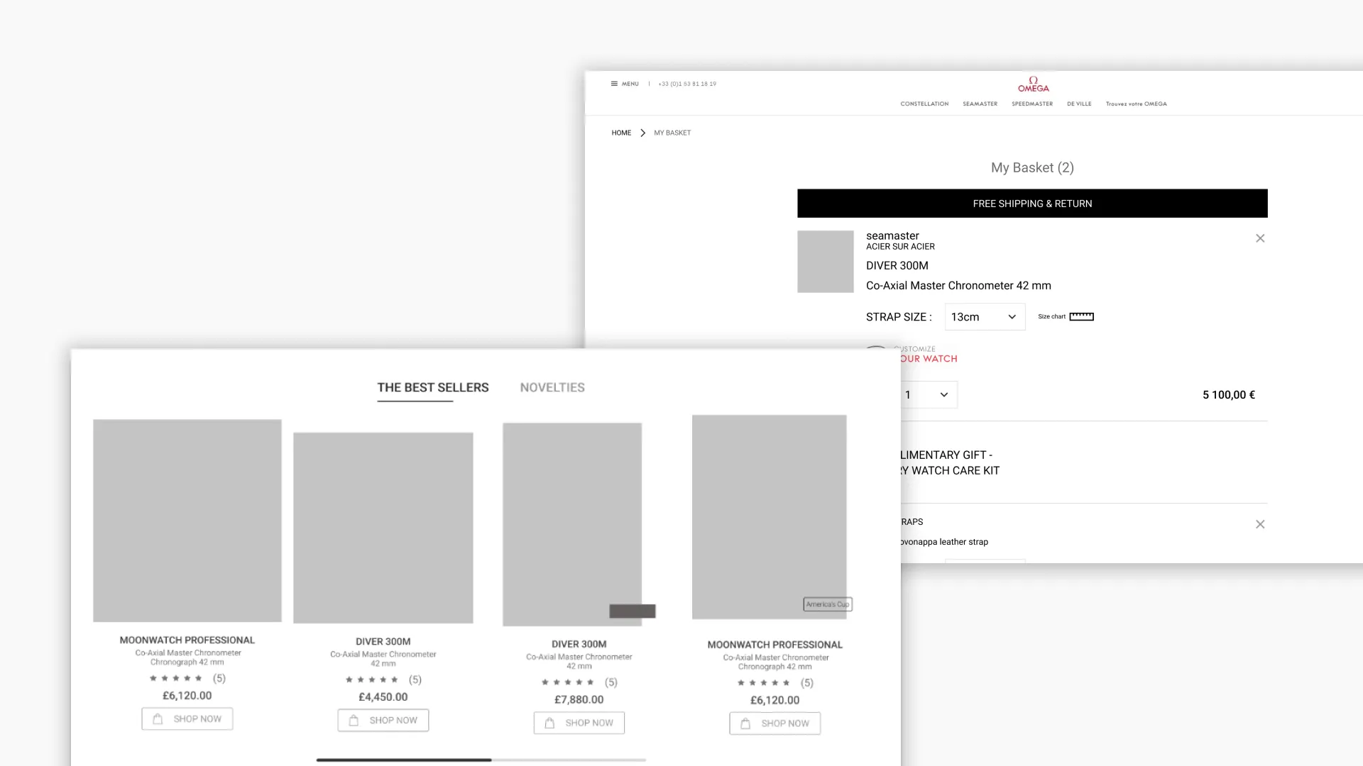 Wireframes UX Omega